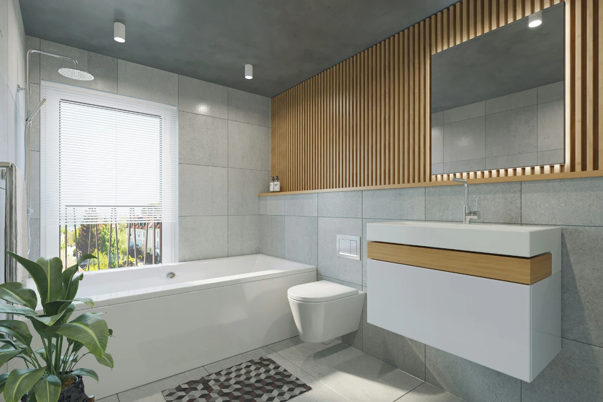 Renovated bathroom in a Toronto home